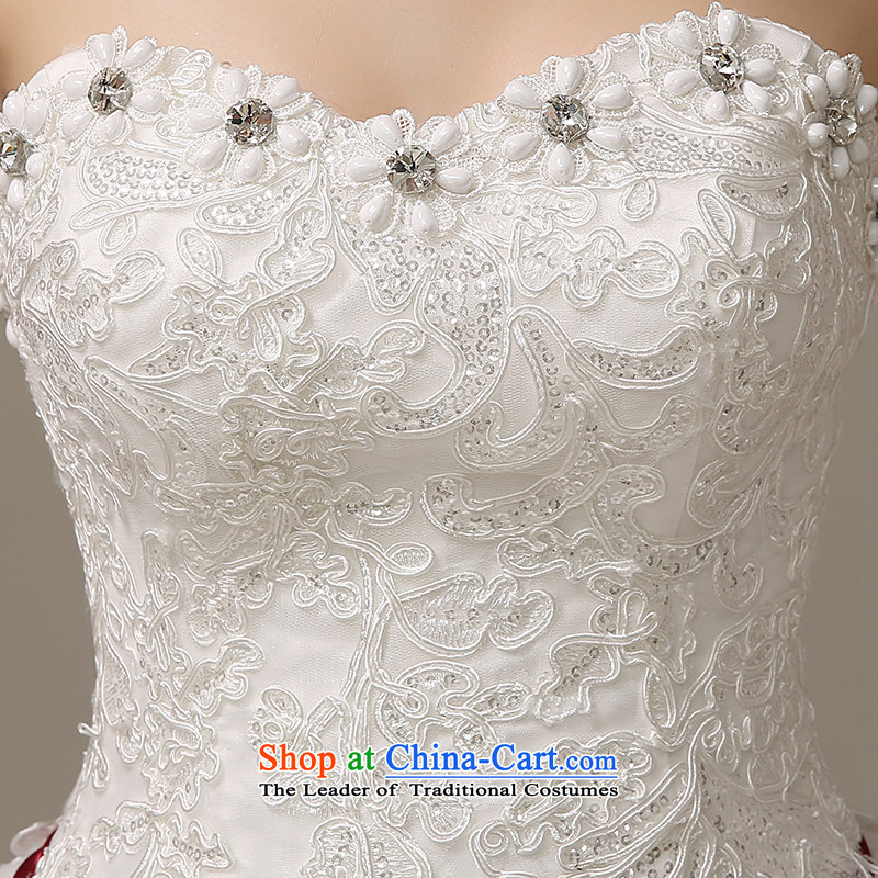 Hiv Miele wedding dresses 2015 Spring/Summer Korean anointed chest lace tabs on short of bride wedding strap style small H-62 trailing white L, HIV Miele shopping on the Internet has been pressed.