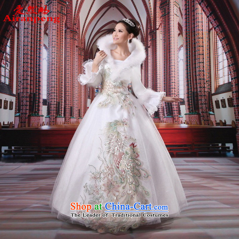 The new winter clothes for cotton with gross wedding winter horn cuff/long-sleeved wedding dresses winter wedding RED M package, Love Returning so AIRANPENG Peng () , , , shopping on the Internet