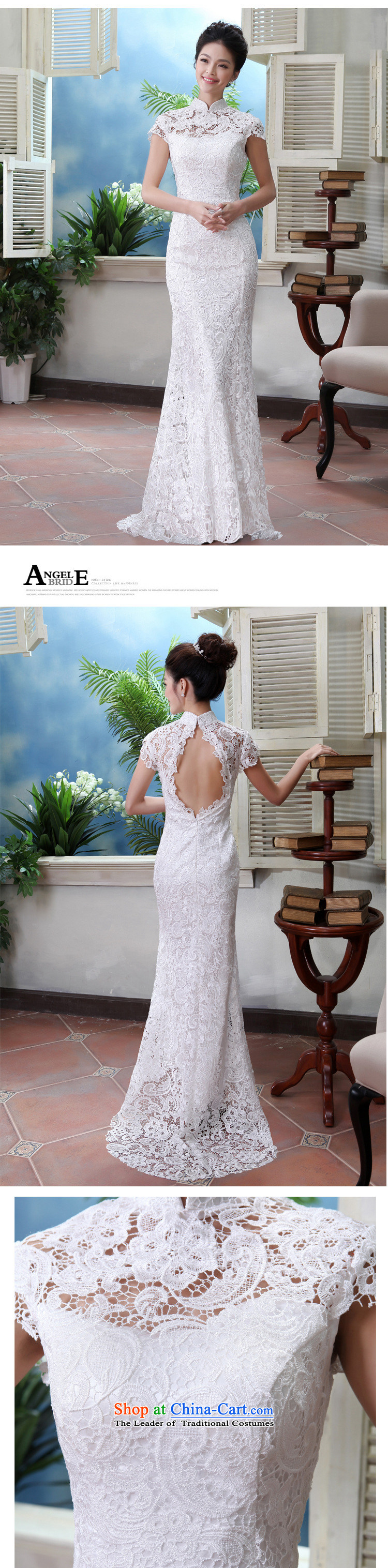 Naoji one field shoulder back evening dresses cheongsam dress marriage yarn bride bows chief stylish AL8985 White XXL pictures crowsfoot, prices, brand platters! The elections are supplied in the national character of distribution, so action, buy now enjoy more preferential! As soon as possible.