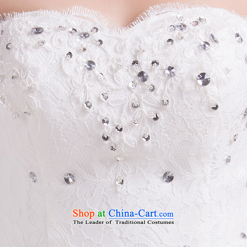 Rain-sang yi wedding dresses 2015 new Korean Princess Mary Magdalene chest with white strap bon bon skirt White gauze HS858 white Suzhou shipment tailored, rain-sang Yi shopping on the Internet has been pressed.