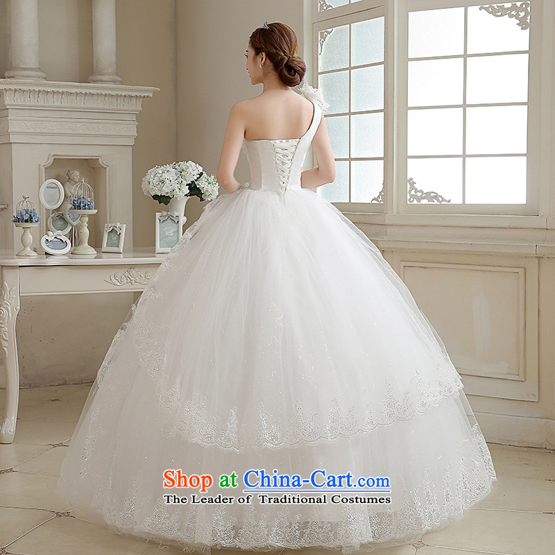 Rain-sang Yi marriages 2015 new wedding dresses Korean sweet to align the princess shoulder straps HS924 FLOWER WHITE tailored, rain-sang Yi shopping on the Internet has been pressed.