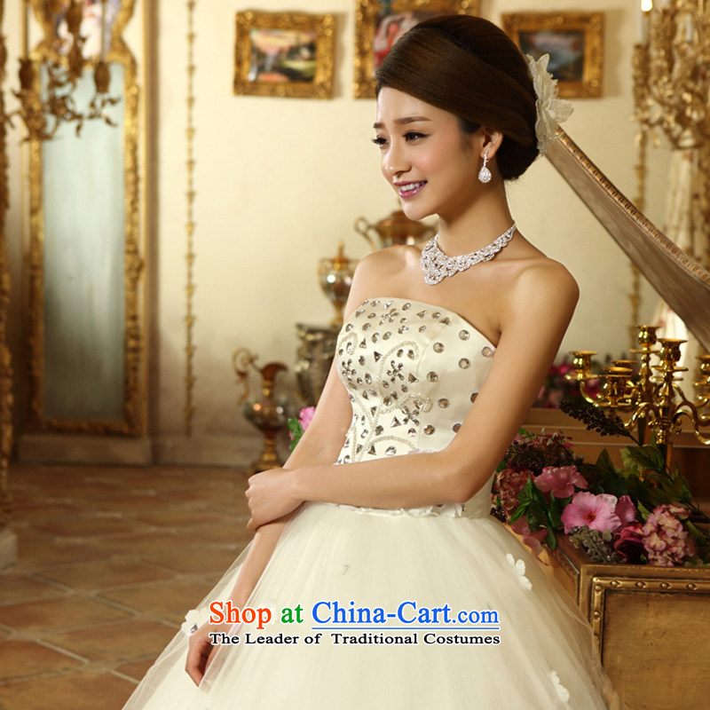 Rain-sang yi 2015 bride wedding new marriage Princess White gauze align to bind with diamond HS911 white tailored, rain-sang Yi shopping on the Internet has been pressed.
