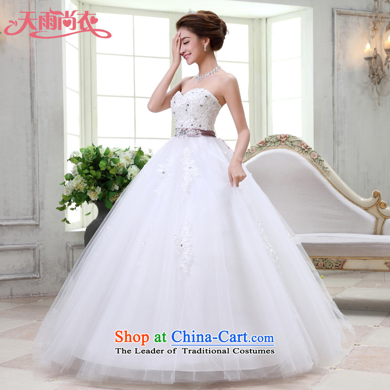 Rain-sang Yi marriages 2015 new products Korean sweet Princess Mary Magdalene Chest straps wedding video thin, HS927 white tailored, rain-sang Yi shopping on the Internet has been pressed.