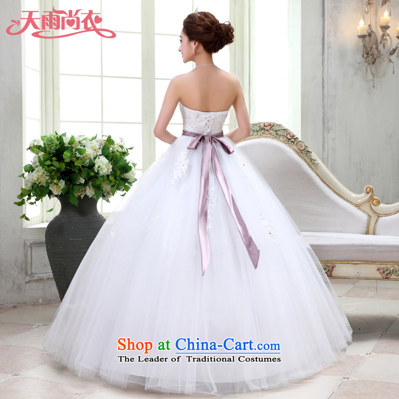 Rain-sang Yi marriages 2015 new products Korean sweet Princess Mary Magdalene Chest straps wedding video thin, HS927 white tailored, rain-sang Yi shopping on the Internet has been pressed.