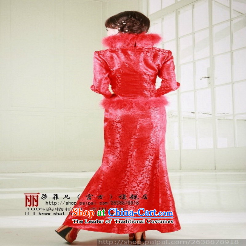 Winter clothing red dragon two round crowsfoot qipao gown brides Sau San wedding dress new customers to the size of the winter will not be refunded, doing so Peng (AIRANPENG) , , , shopping on the Internet