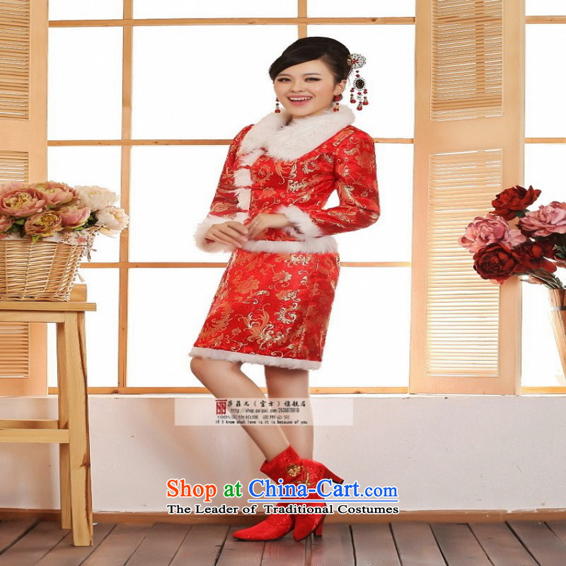 Humorous lively short skirts long-sleeved winter) into the wine service winter qipao TN98 XL package, Love Returning so AIRANPENG Peng () , , , shopping on the Internet