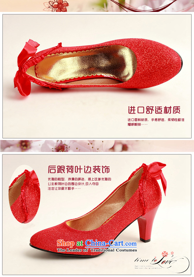 Flower Angel Román marriages behind twine bow knot red shoes, low marriage root, simple, elegant engraving wild red 36 pictures, prices, brand platters! The elections are supplied in the national character of distribution, so action, buy now enjoy more preferential! As soon as possible.