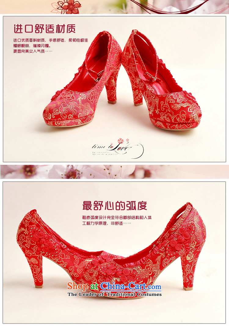 Flower Angel Cayman 2014 new pattern of marriage shoes wedding shoes bride marriage with rough shoes banquet shoes and a pair of red high-female single shoe 37 pictures, prices, brand platters! The elections are supplied in the national character of distribution, so action, buy now enjoy more preferential! As soon as possible.