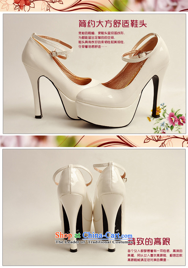 Flower angel girl single shoes Cayman 2014 new varnished leather, smooth sparkling, luxury waterproof shoes marriage bride desktop white shoes, round head high heels 36 pictures, prices, brand platters! The elections are supplied in the national character of distribution, so action, buy now enjoy more preferential! As soon as possible.