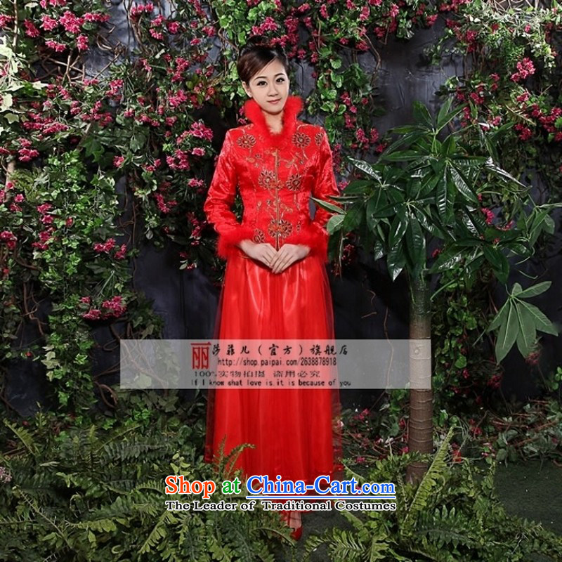 2014 new bride wedding dresses qipao Chinese qipao marriage kit for winter wedding dresses - 28 July 1995 6335 customer to sepia size is not returning to love, so Peng (AIRANPENG) , , , shopping on the Internet