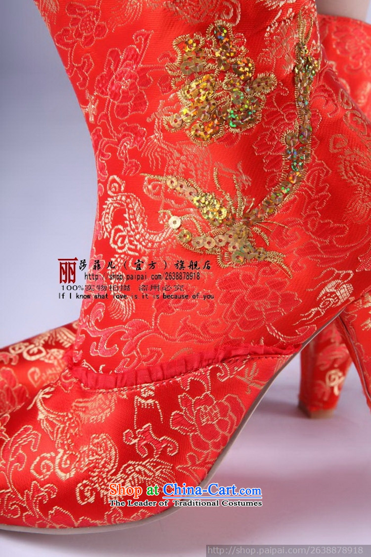 The autumn and winter new red high-bright satin chip marriages shoes wedding shoe bride short boots 37 pictures, prices, brand platters! The elections are supplied in the national character of distribution, so action, buy now enjoy more preferential! As soon as possible.