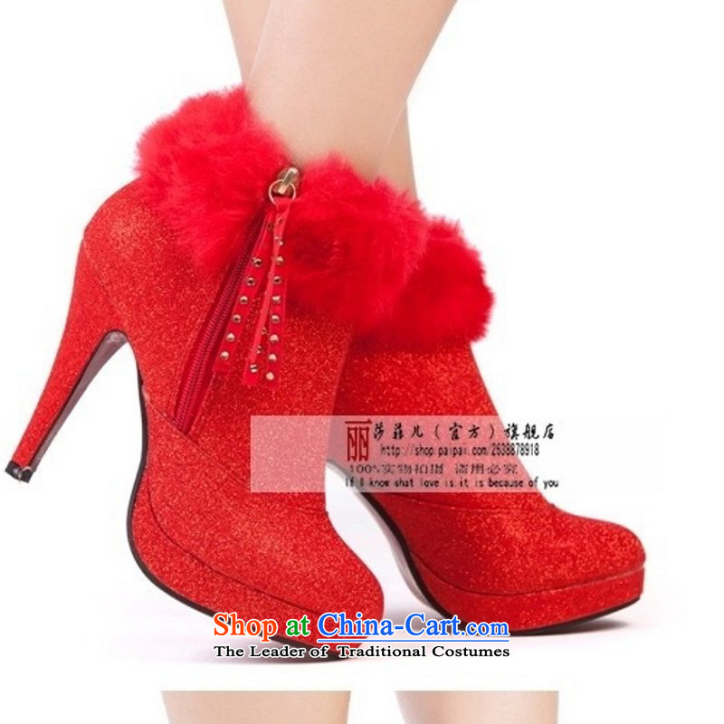 The new winter marriage shoes and a pair of red high-boots marriages gold shoe boots Warm shoe red 36, love of marriage so Peng (AIRANPENG) , , , shopping on the Internet