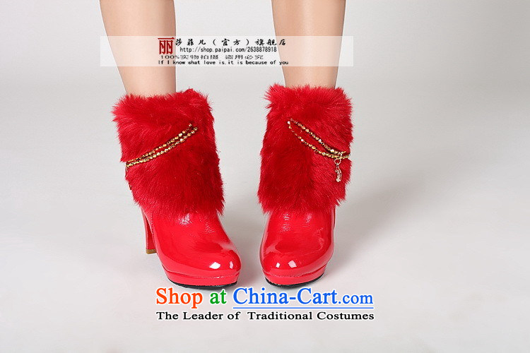 The bride red marriages high-heel shoes of autumn and winter bride wedding dress boots 38 pictures, marriage shoes price, brand platters! The elections are supplied in the national character of distribution, so action, buy now enjoy more preferential! As soon as possible.