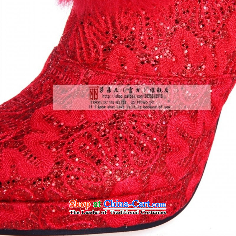 The bride warm winter boots wedding dresses qipao dedicated boots ultra warm red winter) of Korean football boot Red 35 Oi Yin Peng (AIRANPENG) , , , shopping on the Internet