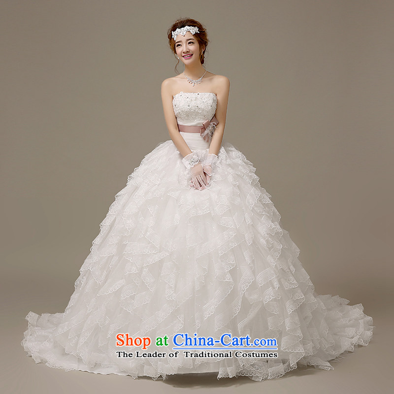 Hiv Miele wedding dresses 2015 new Korean Silk flower buds anointed chest ribbon Diamond Flower marriages with small drag Sau San Mei H-59 white L, HIV Miele shopping on the Internet has been pressed.