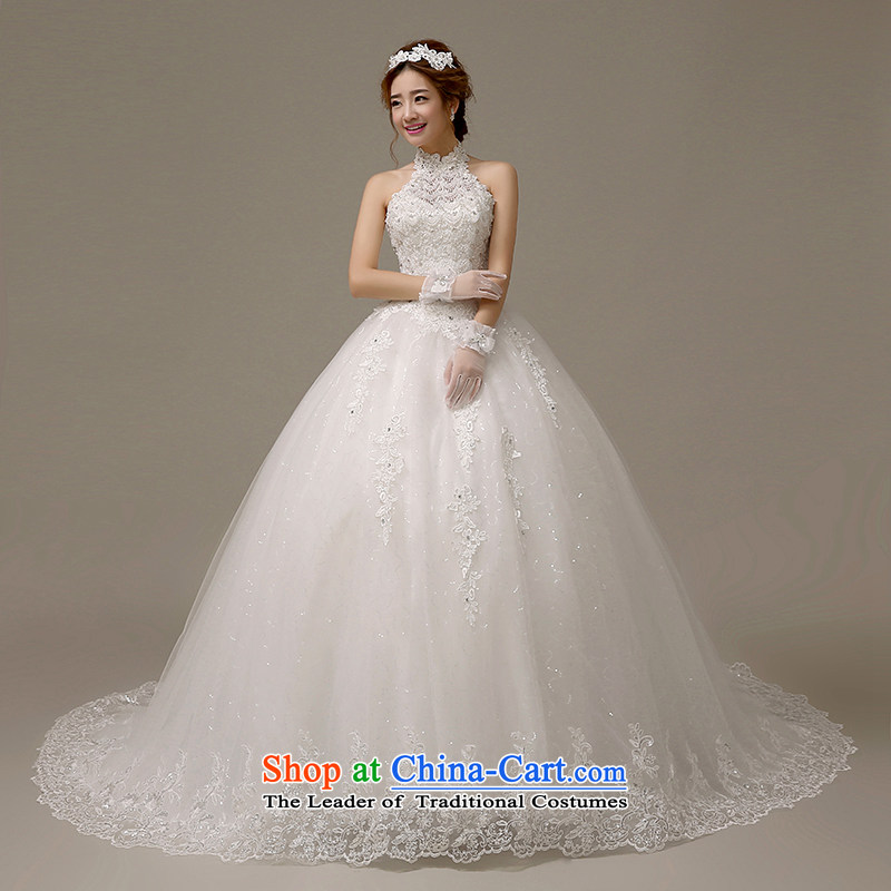 Hiv Miele wedding dresses 2015 new stylish Korean History Hang Lace Embroidery marriages with small drag Sau San Mei H-61 white L, HIV Miele shopping on the Internet has been pressed.