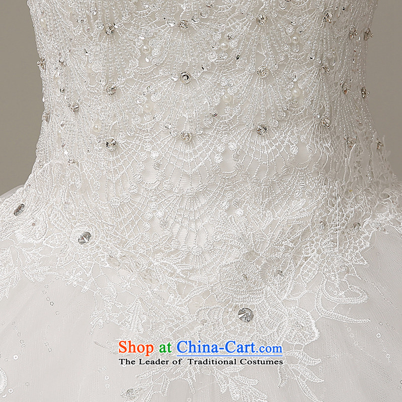 Hiv Miele wedding dresses 2015 new stylish Korean History Hang Lace Embroidery marriages with small drag Sau San Mei H-61 white L, HIV Miele shopping on the Internet has been pressed.
