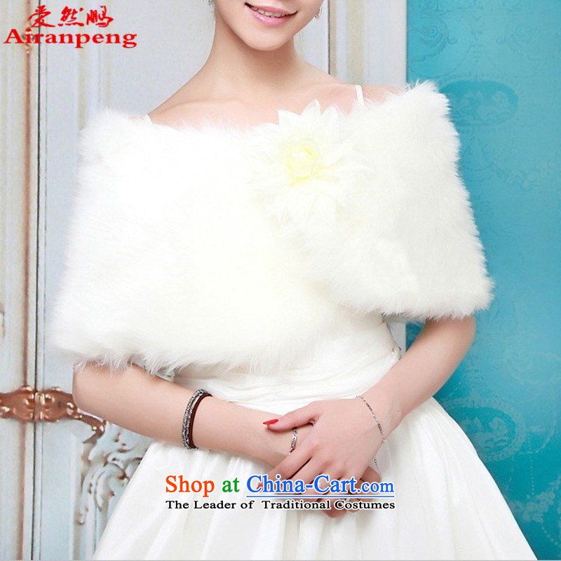 The white lotus gross shawl autumn and winter, warm plush thick wedding dresses cardigan shawl red, love so Peng (AIRANPENG) , , , shopping on the Internet