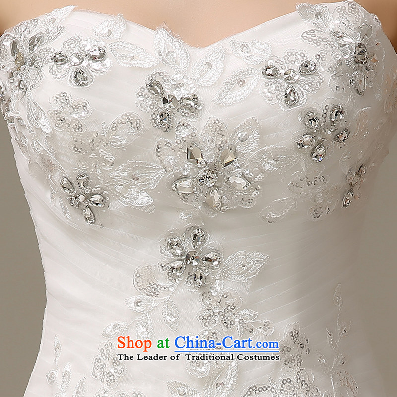 Hiv Miele wedding dresses 2015 new Korean Diamond Silk flower buds anointed chest marriages small trailing integrated Sau San H-60 with white S, HIV Miele shopping on the Internet has been pressed.