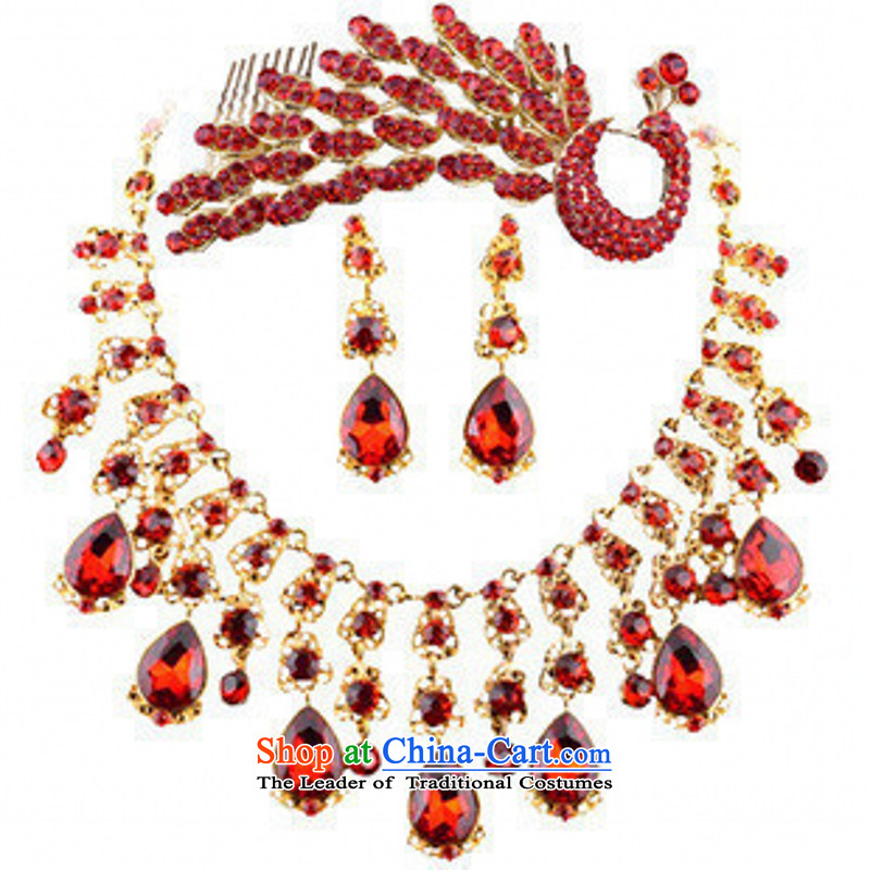 The bride jewelry kits bridal necklace set red marriage Jewelry & Exp wedding jewelry sets red, love so Peng (AIRANPENG) , , , shopping on the Internet