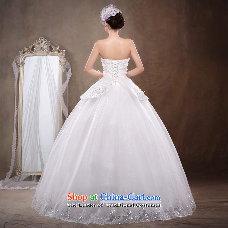 Love of the overcharged for larger wiping the chest wedding dresses video thin flowers diamond wedding align bride pregnant women to tie, white XXL, love of the overcharged shopping on the Internet has been pressed.