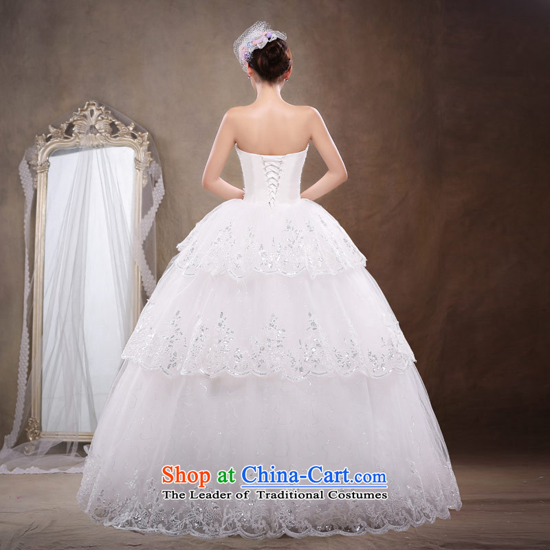 Love of the life of the new Korean 2015 strap alignment with chest lace wedding dresses larger wedding dress female white M love of the overcharged shopping on the Internet has been pressed.