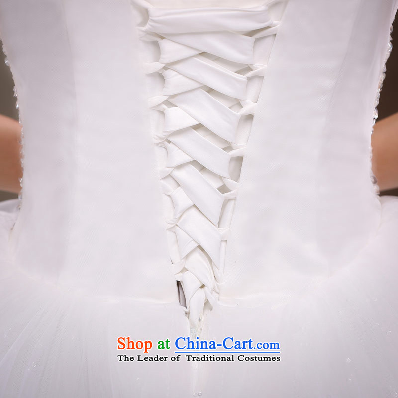 Love of the life of the new Korean 2015 strap alignment with chest lace wedding dresses larger wedding dress female white M love of the overcharged shopping on the Internet has been pressed.