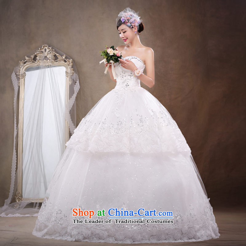 Love of the life of the new Large 2015 pregnant women wedding bride quality custom wiping the Chest Korean dress to align the new luxurious white S love of the overcharged shopping on the Internet has been pressed.
