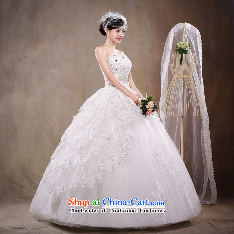 Love of the overcharged by 2015 the new Korean Won version with Hamor bride chest lace wedding dresses to align retro wedding dress female white XS, love of the overcharged shopping on the Internet has been pressed.