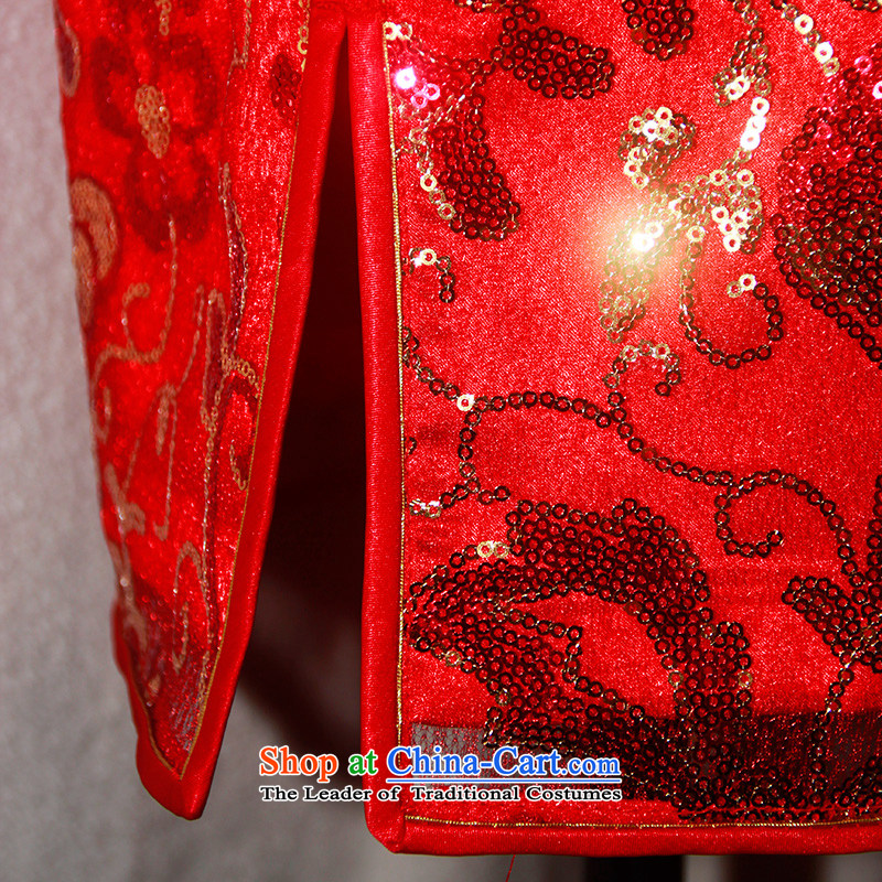 After a new selection of Chinese Wind 2014 bridal dresses embroidery on chip lace red bows services 2097 2097 Red XXL, qipao ruyi wind shopping on the Internet has been pressed.