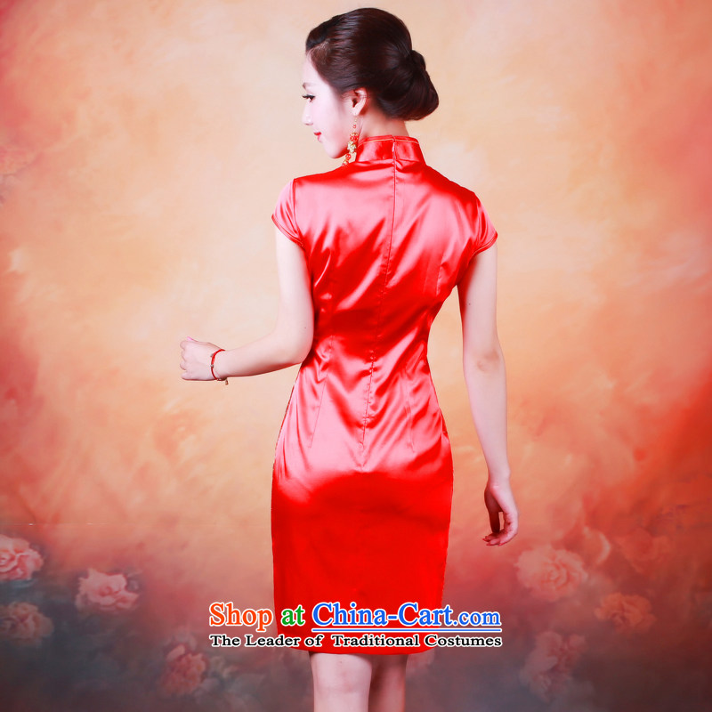 After the elections as soon as possible new wind 2014 stylish large lace Phoenix light film festival bridal dresses cheongsam dress 2,089 2,089 red after the wind has been pressed XL, online shopping