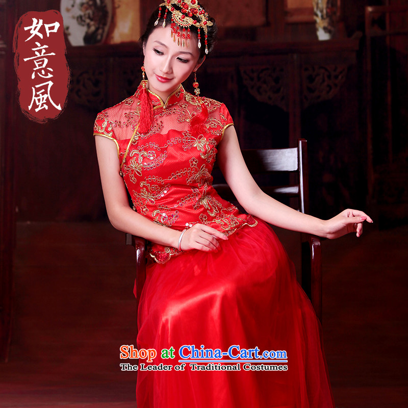 After a new wind Bridal Suite Chinese wedding Wedding Dress Code Red bride large marriage cheongsam dress 4,328 4,328 small dressS