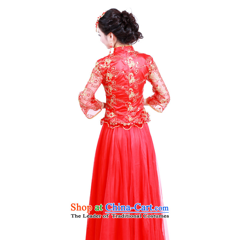 After a day of wind marriages wedding red long wedding dresses to align the new drink evening dresses 3098 3098 Maximum dress XL, recreation , , , Wind shopping on the Internet