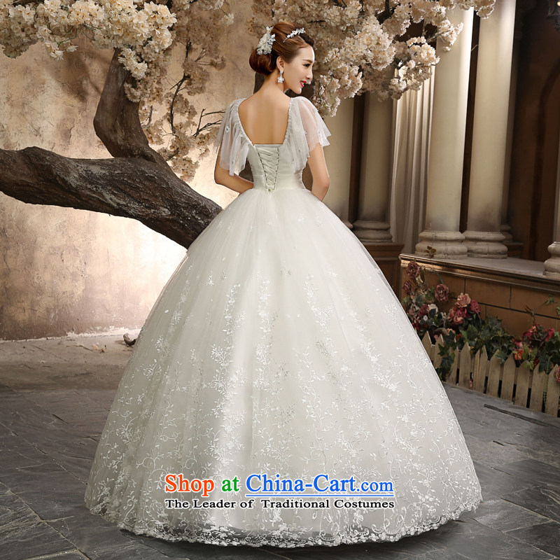 Wedding dress autumn 2015 new package shoulder cape palace retro lace large graphics thin pregnant women Korean Princess wedding custom marriages went out of White XL, whisper to Madame shopping on the Internet has been pressed.