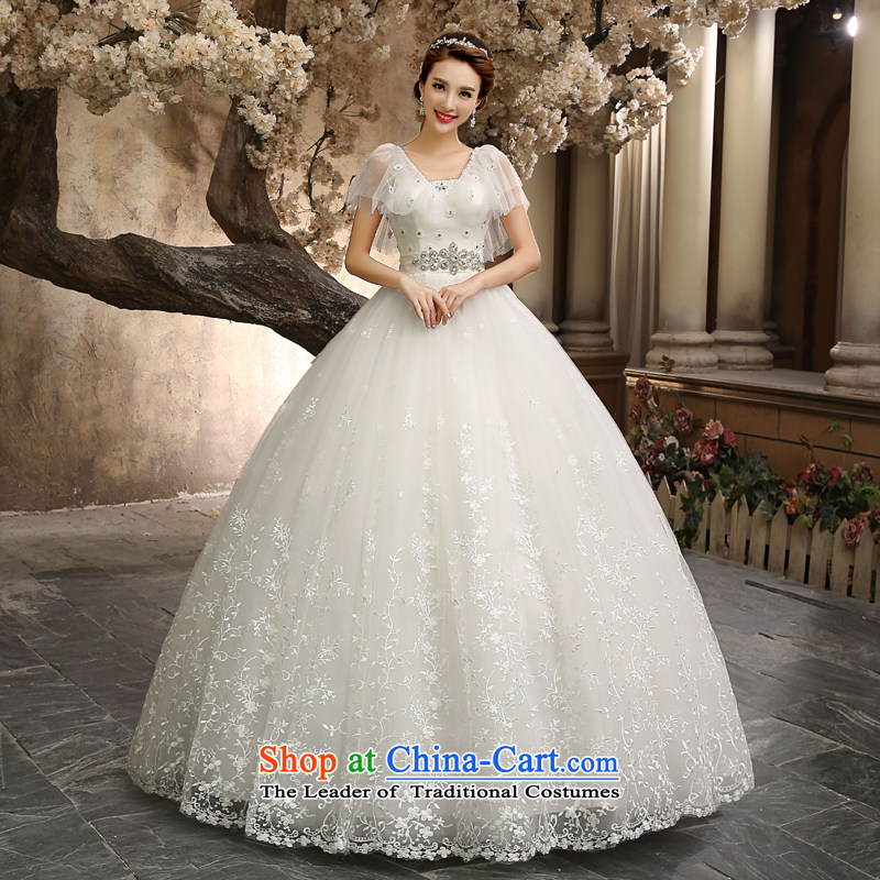 Wedding dress autumn 2015 new package shoulder cape palace retro lace large graphics thin pregnant women Korean Princess wedding custom marriages went out of White XL, whisper to Madame shopping on the Internet has been pressed.