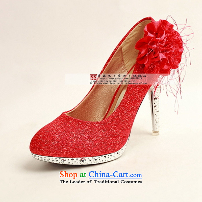 The bride wedding supplies wedding accessories new bride stylish wedding shoes with marriage shoes HX3361-2 slope of gold 39 Oi Yin Peng (AIRANPENG) , , , shopping on the Internet