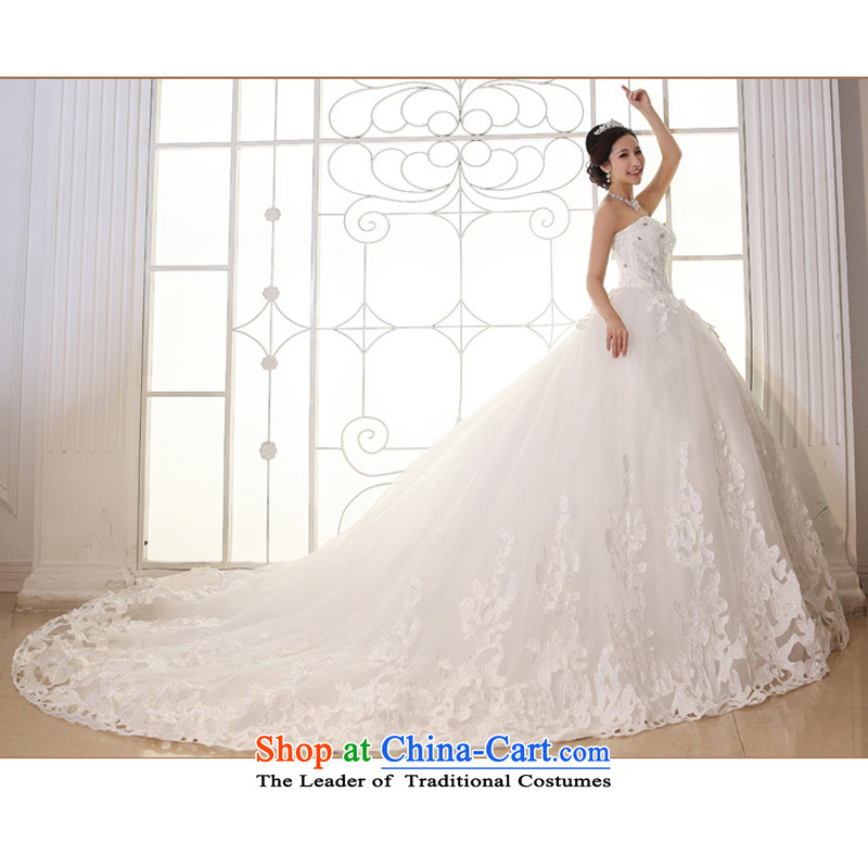 7 Color 7 tone won 2015 New integrated version with a bright drill in large waist video thin heart-shaped anointed chest tail length bride wedding H040 White 1 M XL, drag 7 color 7 Tone , , , shopping on the Internet