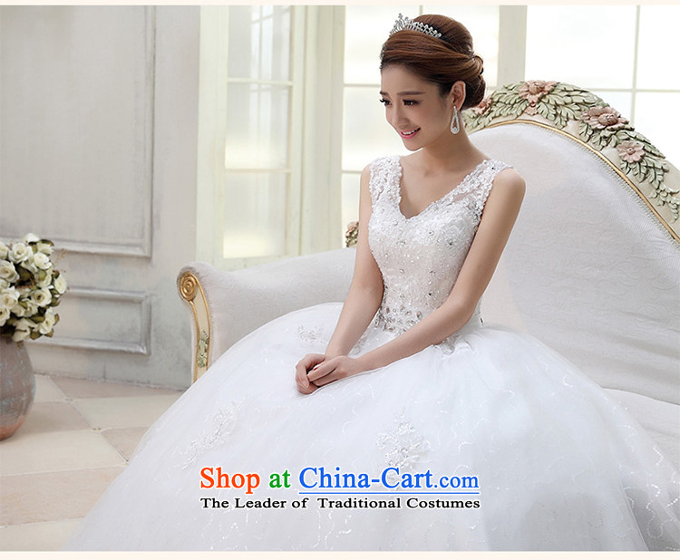 7 Color 7 tone Korean New 2015 new stylish wedding gown bride Han thin shoulders version to align with v-neck wedding dress H041 white streak XXL picture, prices, brand platters! The elections are supplied in the national character of distribution, so action, buy now enjoy more preferential! As soon as possible.