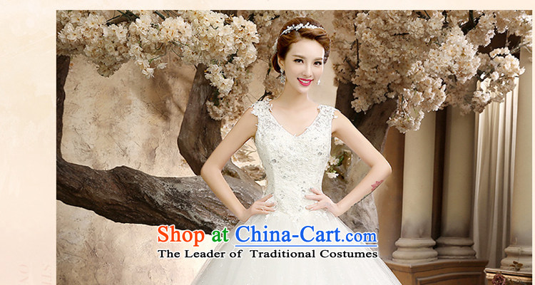 Talk to her new 2015 wedding dresses V-Neck stylish Sweet Princess Bride large graphics thin marriage straps to align the wedding White M pictures, prices, brand platters! The elections are supplied in the national character of distribution, so action, buy now enjoy more preferential! As soon as possible.