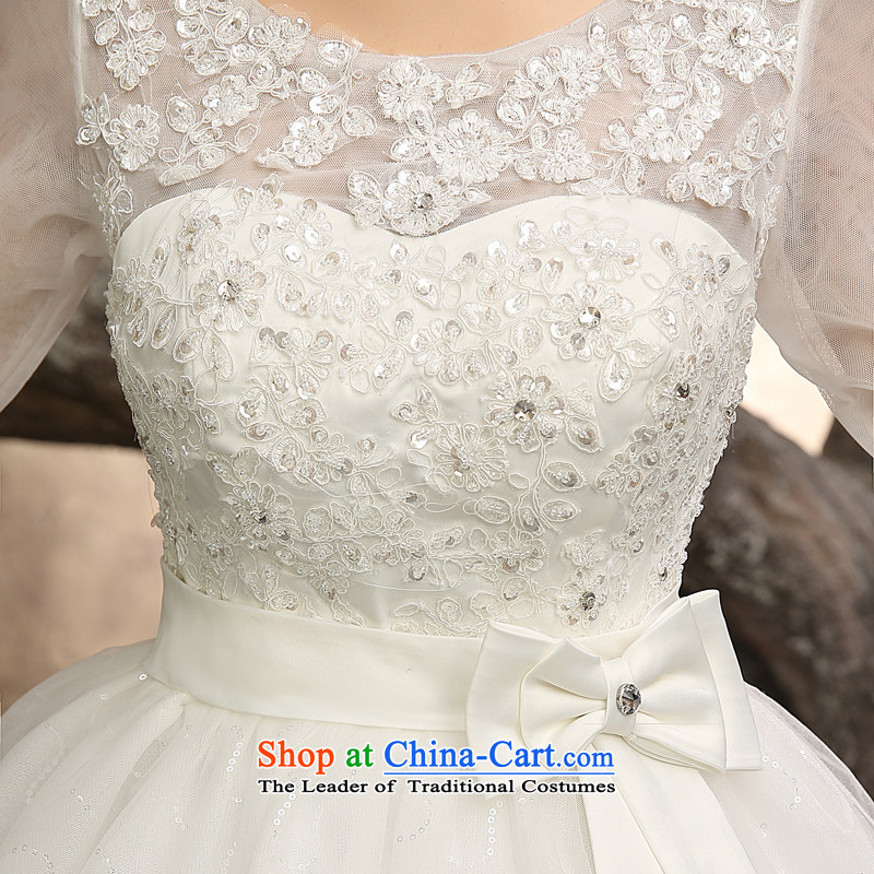 Talk to Her Wedding Dress 2015 new small trailing one field for cuff shoulder straps for larger video thin pregnant women wedding Korean went out of white L, princess whisper to Madame shopping on the Internet has been pressed.