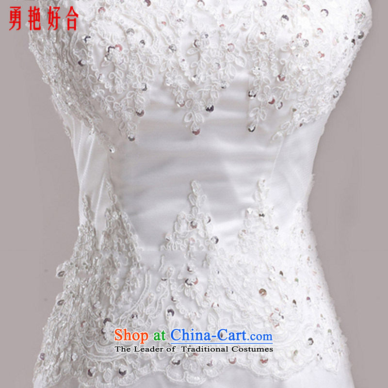 Yong-yeon and Western Red anointed chest wedding dresses 2015 new crowsfoot marriages tail small serving bows wedding white XS, Yong-yeon and shopping on the Internet has been pressed.