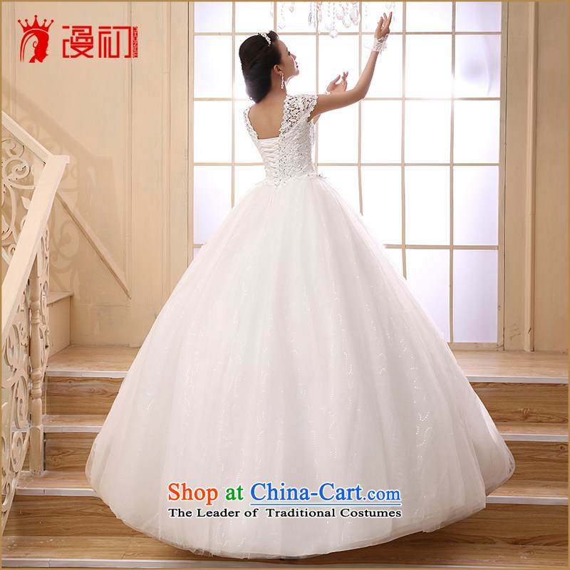 In the early 2015 new man stylish wedding elegant reminiscent of the upscale lace a field shoulder wedding white to align bon bon skirt XXL, White man early shopping on the Internet has been pressed.