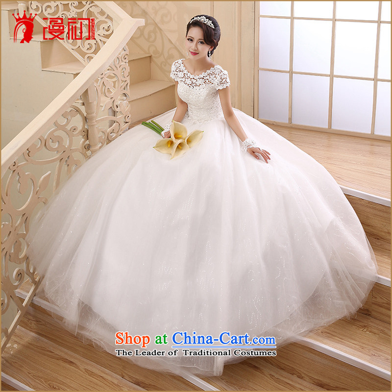 In the early 2015 new man stylish wedding elegant reminiscent of the upscale lace a field shoulder wedding white to align bon bon skirt XXL, White man early shopping on the Internet has been pressed.