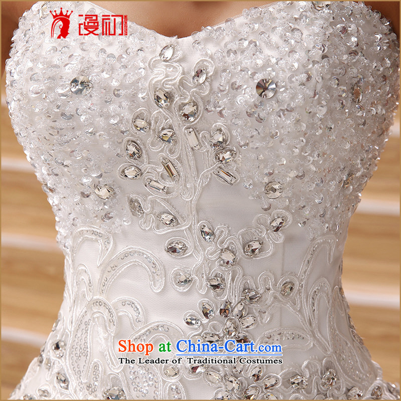 At the beginning of Castores Magi Deluxe Big tail 2015 new wedding Korean elegant exclusive breast tissue drill length tail wedding female tail of Castores Magi early XXL, shopping on the Internet has been pressed.