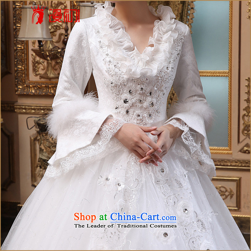 At the beginning of the New Year 2015 diffuse winter wedding marriages long-sleeved winter wedding Korean version of Lotus For Winter, of thin white XXL, early man , , , shopping on the Internet