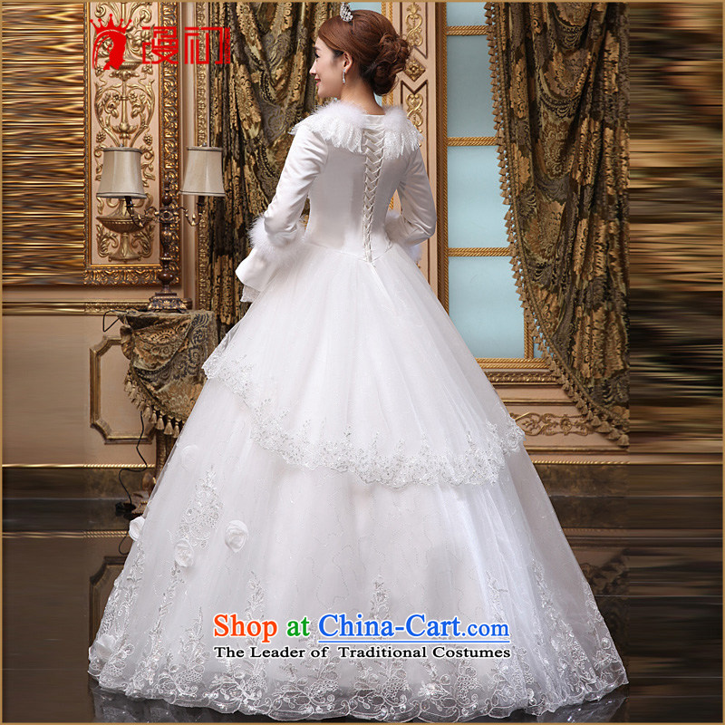 The beginning of the Winter 2015 Castores Magi new bride wedding winter of long-sleeved thick wedding Korean version thin winter wedding dresses white XXL, early man , , , shopping on the Internet