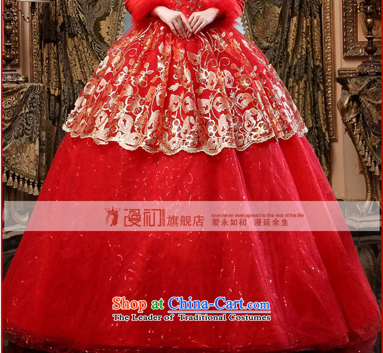 At the beginning of the New Year 2015 definition of winter) Bride wedding red winter wedding thick long-sleeved winter wedding dresses winter Korean wedding red XXL picture, prices, brand platters! The elections are supplied in the national character of distribution, so action, buy now enjoy more preferential! As soon as possible.