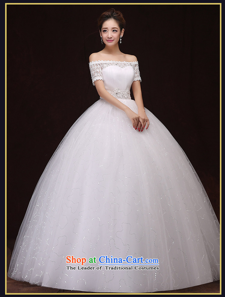 Rain-sang Yi marriages spring 2015 the new Korean Top Loin of stylish word princess shoulder white wedding HS904 pregnant women white long tailored picture, prices, brand platters! The elections are supplied in the national character of distribution, so action, buy now enjoy more preferential! As soon as possible.