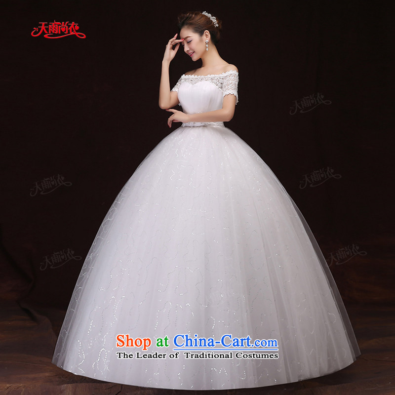 Rain-sang Yi marriages spring 2015 the new Korean Top Loin of stylish word princess shoulder white pregnant women wedding HS904 long white, tailored, rain-sang Yi shopping on the Internet has been pressed.