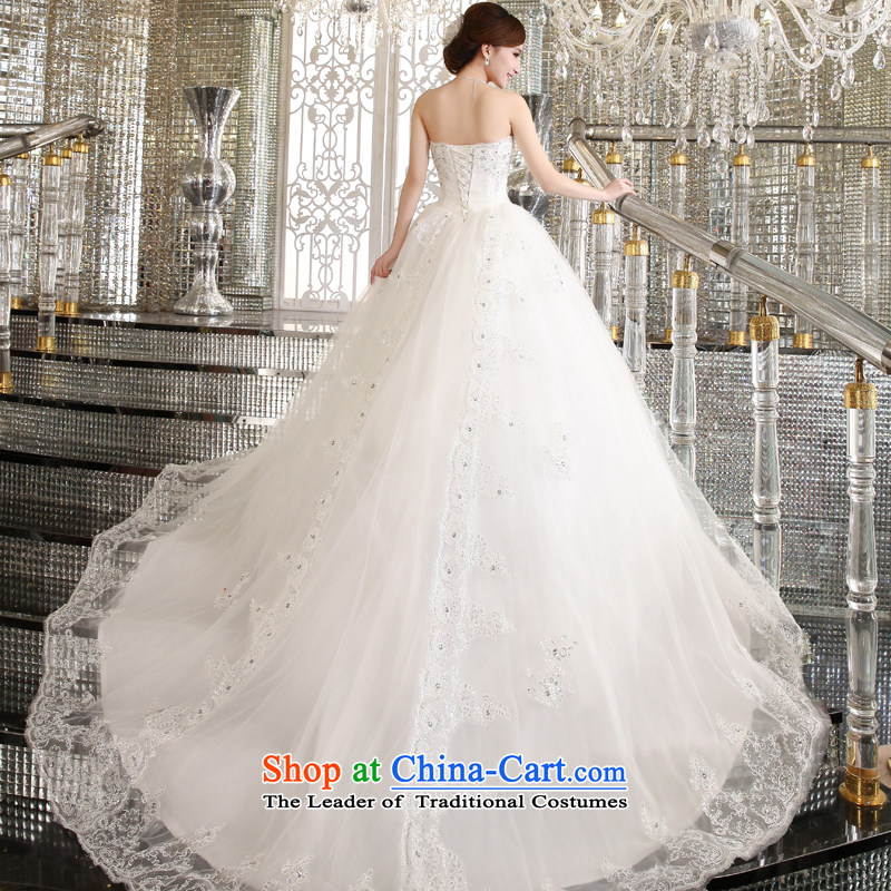 Talk to her wedding dresses new 2015 Long Tail bride wiping the chest code graphics thin lace princess out of custom wedding white honey words to wife M , , , shopping on the Internet